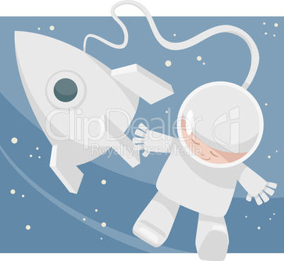 little spaceman cartoon illustration