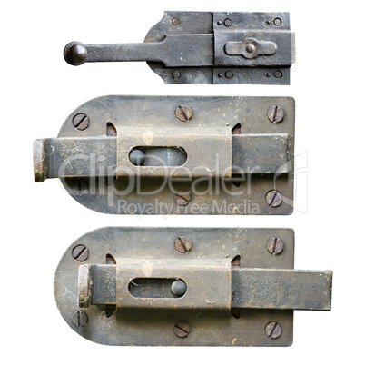 old and rusty latches