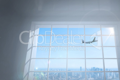 Composite image of graphic airplane Composite image of graphic airplane