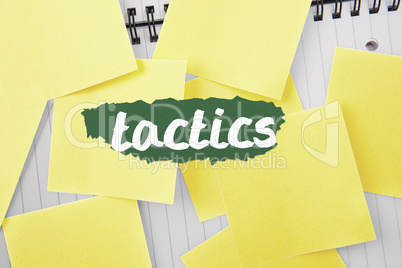 Tactics against sticky notes strewn over notepad