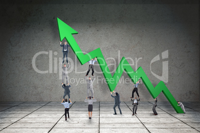 Composite image of business teamwork