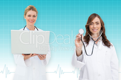 Composite image of medical team