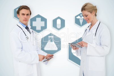 Composite image of medical team