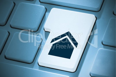 Composite image of house on enter key