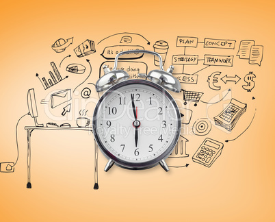 Composite image of alarm clock Composite image of alarm clock