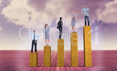 Composite image of business people standing