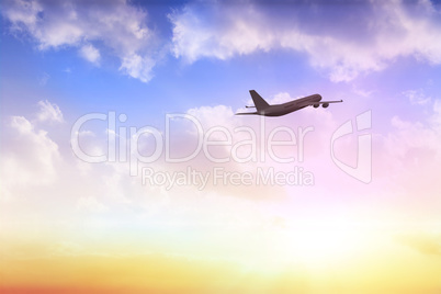 Composite image of graphic airplane