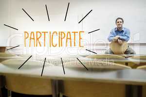 Participate against lecturer sitting in lecture hall
