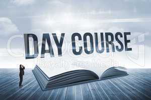 Day course against open book against sky