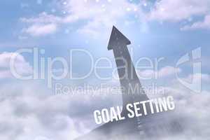 Goal setting against road turning into arrow