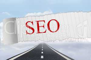 Seo against open road background