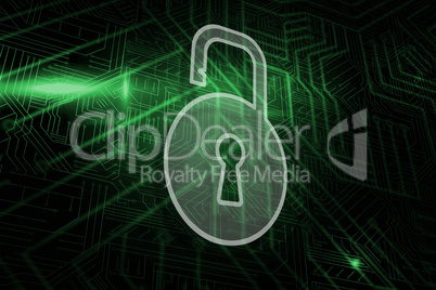 Composite image of lock