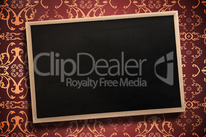 Composite image of chalkboard with wooden frame