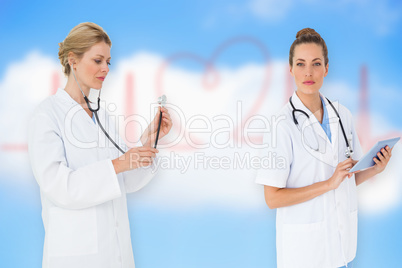 Composite image of medical team