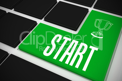 Start on black keyboard with green key