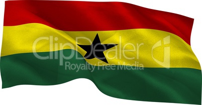 Digitally generated ghana national flag