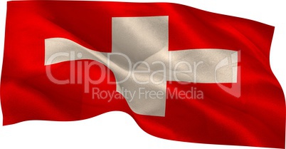 Digitally generated swiss national flag