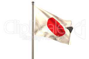 Digitally generated japan national flag