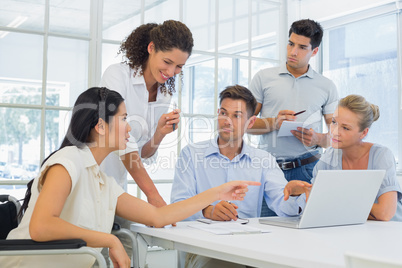 Casual business team having a meeting