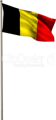 Digitally generated belgium national flag