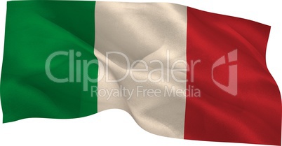 Digitally generated italy national flag