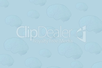 Blue brain pattern background