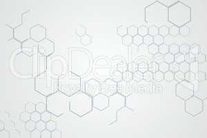 Chemical structure in grey and white