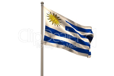 Digitally generated uruguay national flag