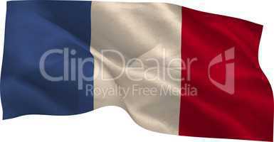 Digitally generated france national flag