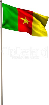 Digitally generated cameroon national flag