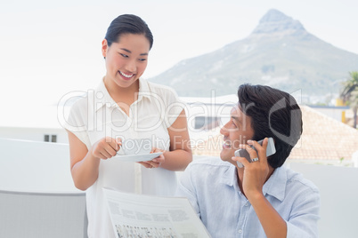 Couple spending the morning together