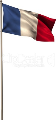 Digitally generated france national flag