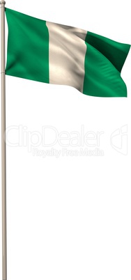 Digitally generated nigeria national flag