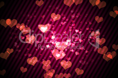 Digitally generated girly heart design