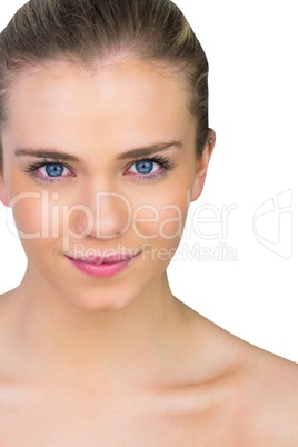 Smiling blonde natural beauty Smiling blonde natural beauty