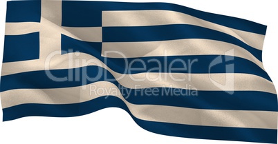 Digitally generated greek national flag
