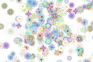 Digitally generated girly floral design