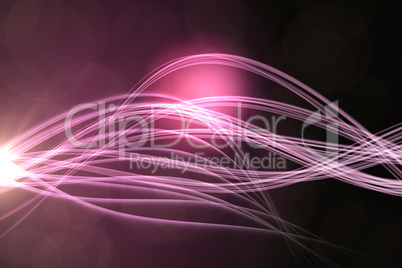 Curved laser light design in pink