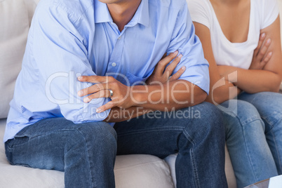 Couple sitting on the couch