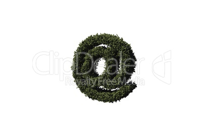 At symbol made of leaves