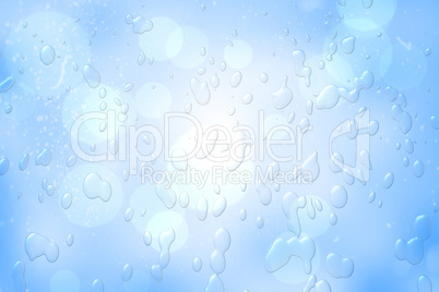 Blue water drop pattern with circles