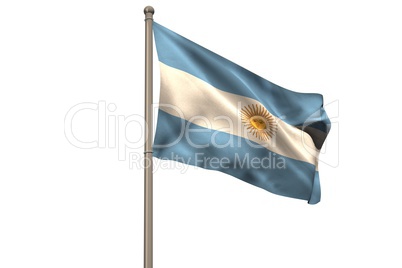 Digitally generated argentina national flag