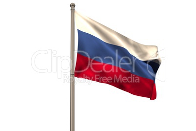 Digitally generated russian national flag