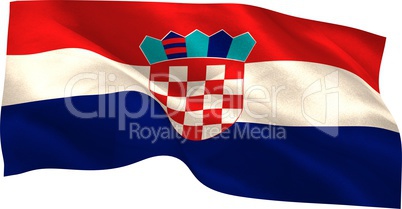 Digitally generated croatia national flag