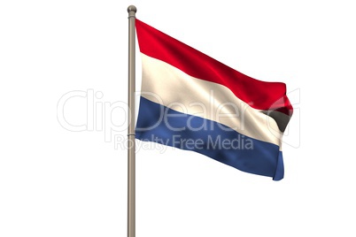 Digitally generated dutch national flag