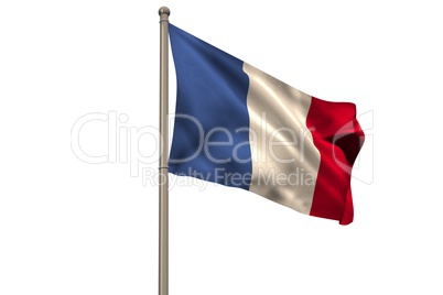 Digitally generated french national flag