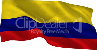 Digitally generated colombia national flag