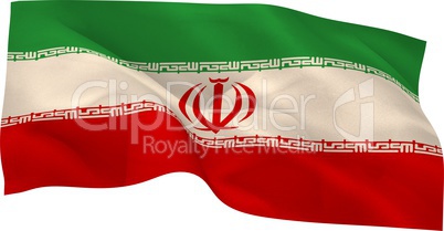 Digitally generated iran national flag