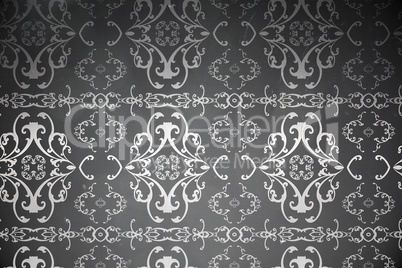 Elegant patterned wallpaper in grey