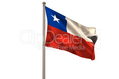 Digitally generated chile national flag